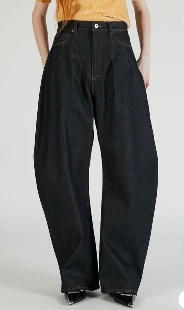 パンツ prank project Highwaisted Curved Denim