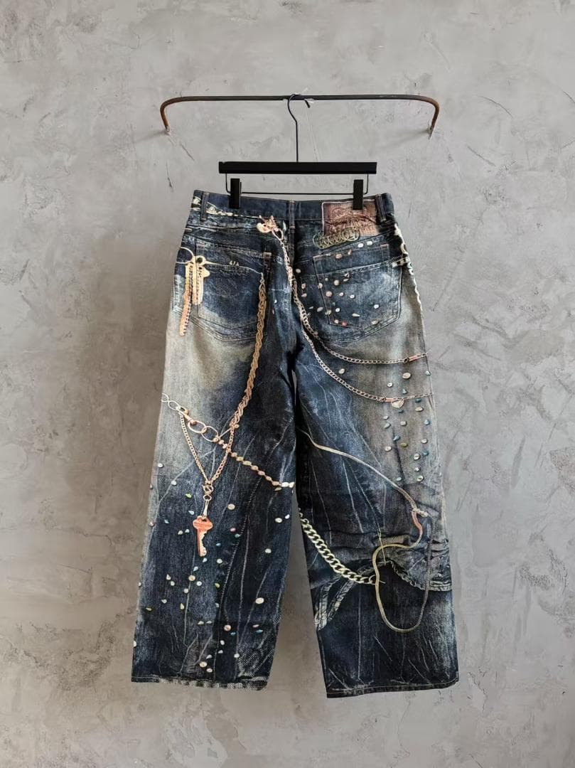 Acne Studios 馬年限定 チェーン柄ジッパーパンツ サSイズ