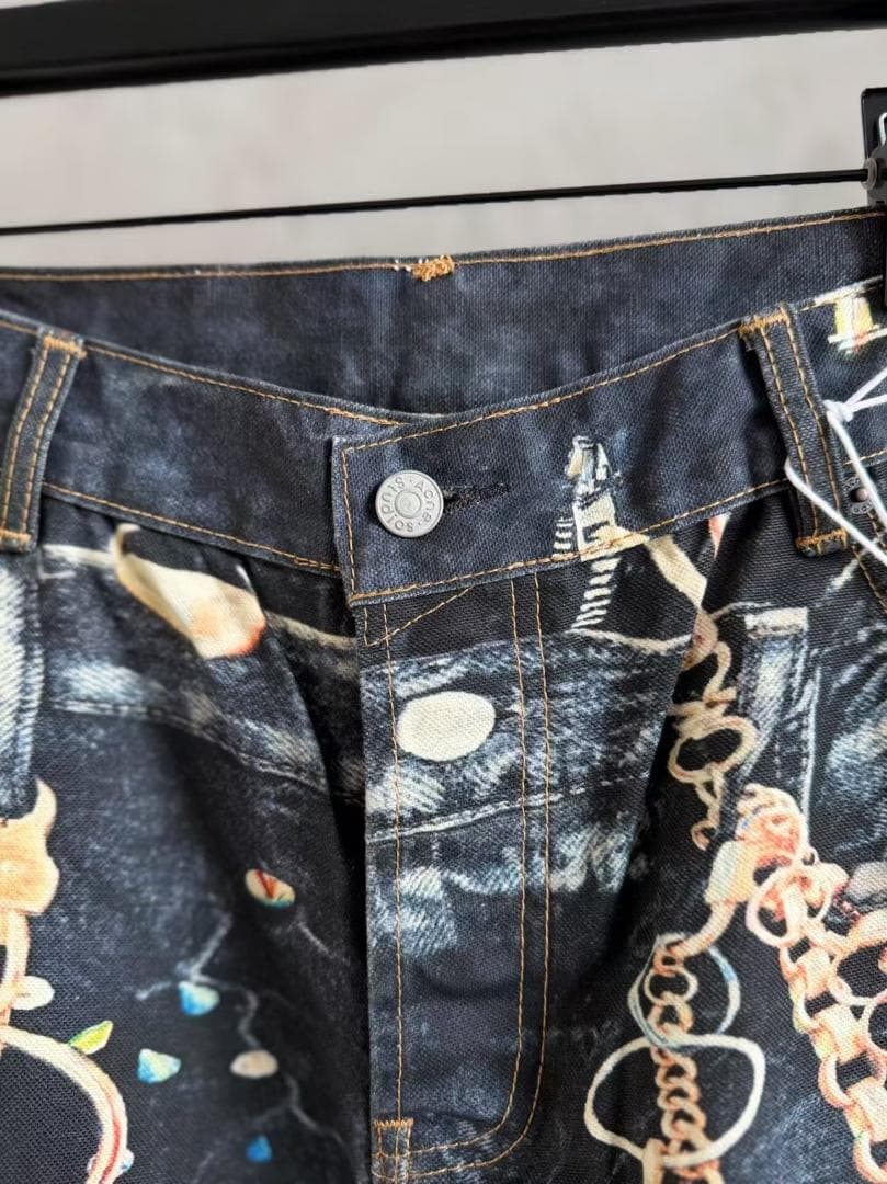 Acne Studios 馬年限定 チェーン柄ジッパーパンツ サSイズ