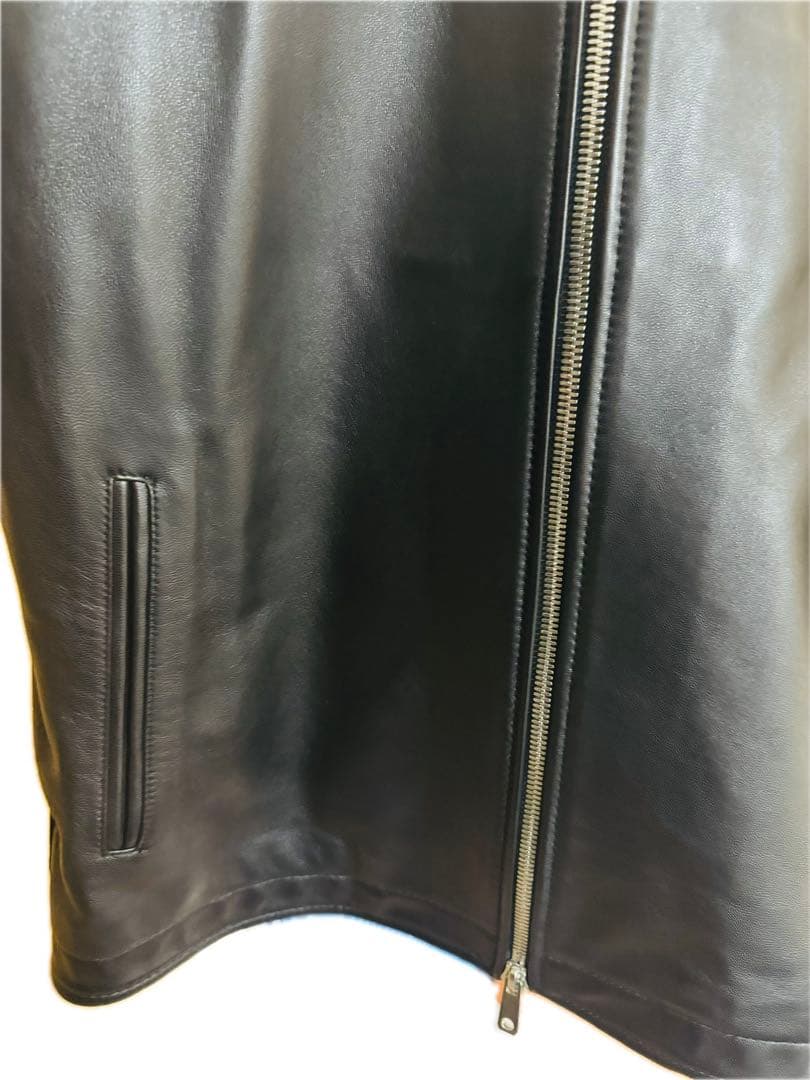 united tokyo ラムレザーノーカラーシングルライダースジャケット