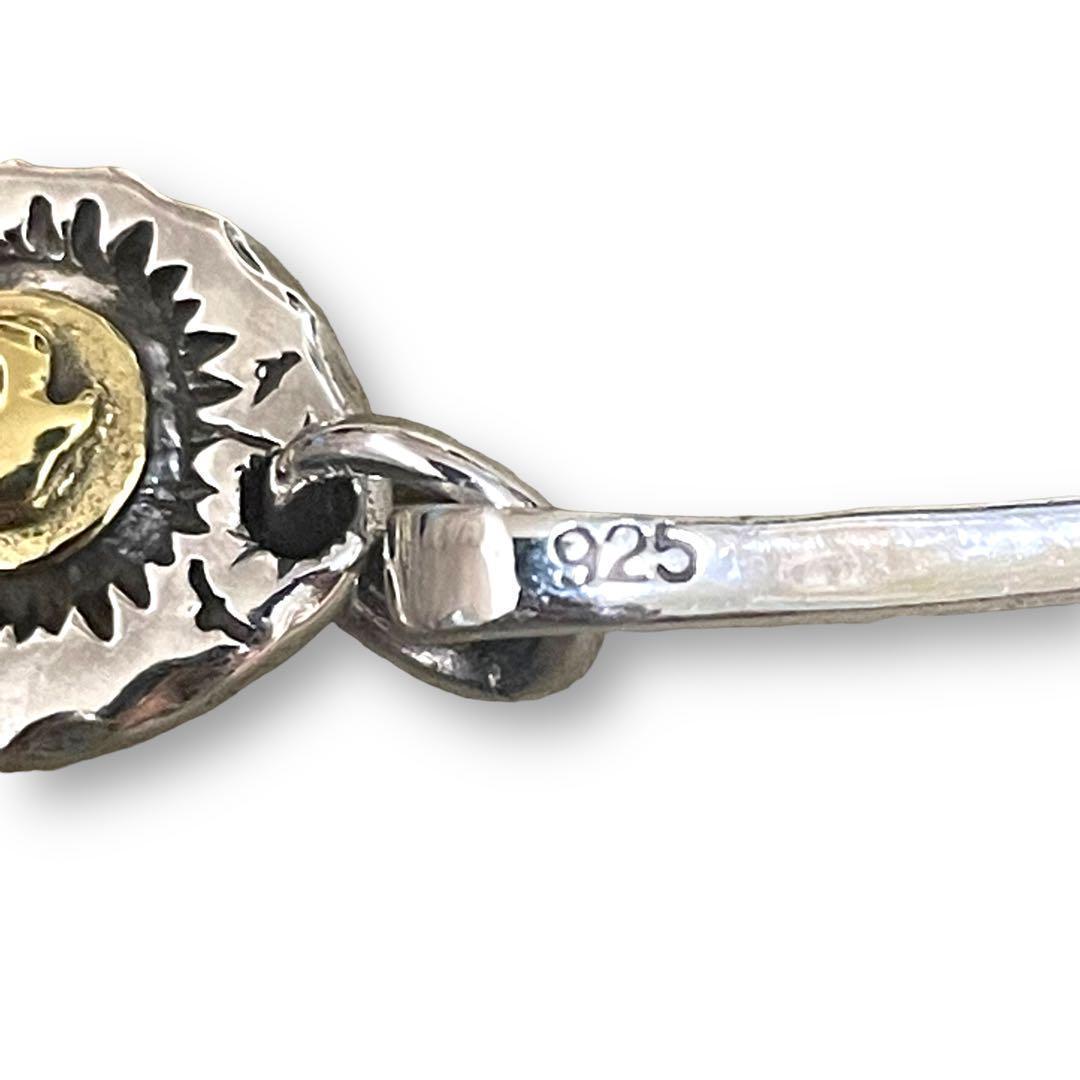 チェーン付き フェザーネックレス シルバー925 特大 燻し銀 インディアン