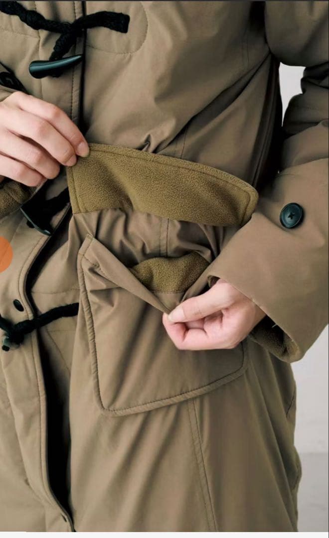 フェリシモ　カーキ ダッフルコート LT