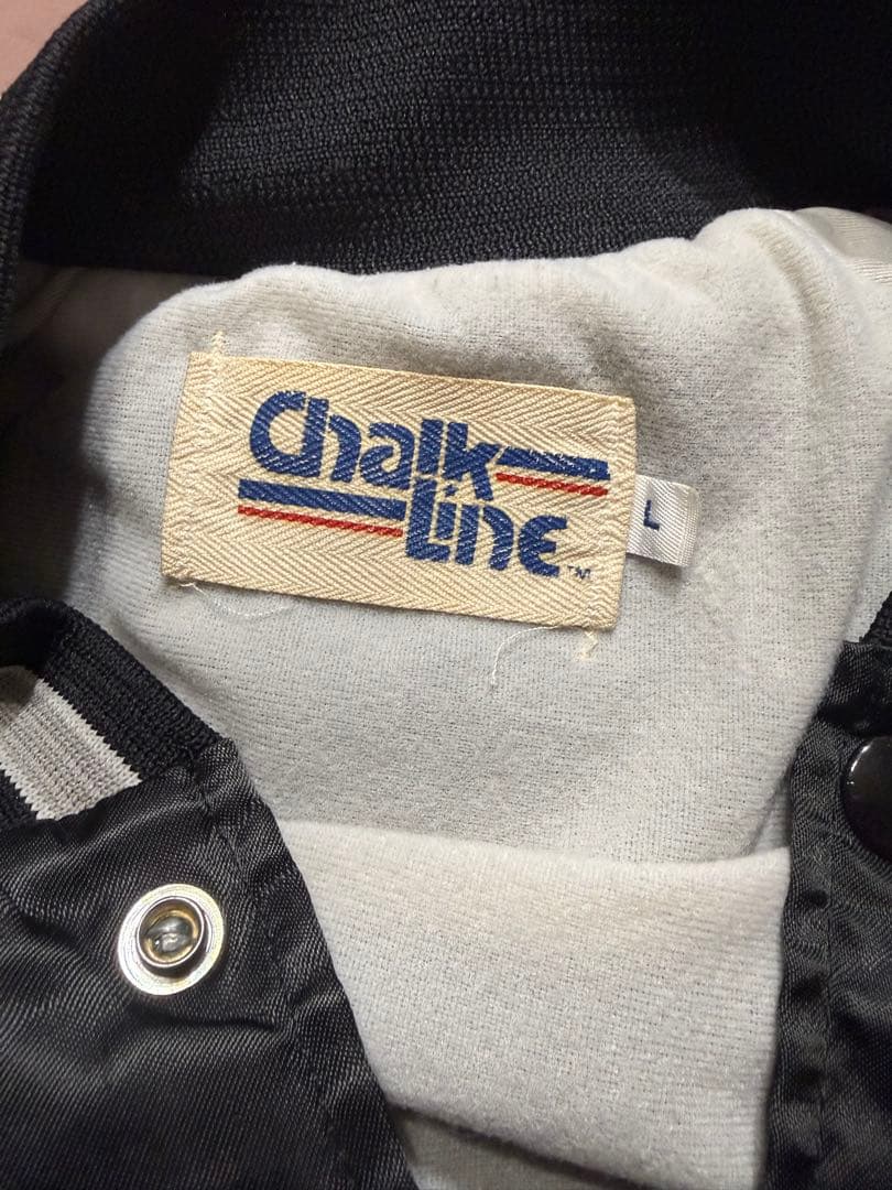90’s Chalk line RAIDERS レイダース ナイロンスタジャン