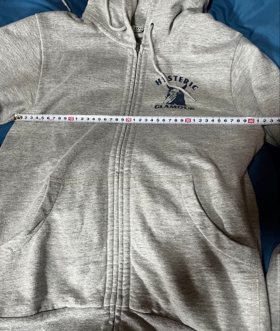 ヒステリックグラマー　ジップ パーカー グレー　ガール
