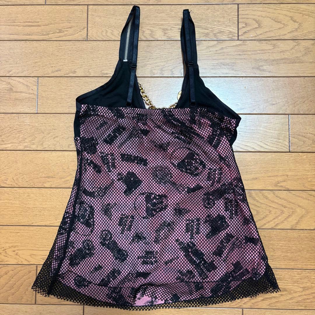 【激レア】d.i.a. キャミソール　メッシュスカルピンクチェーン