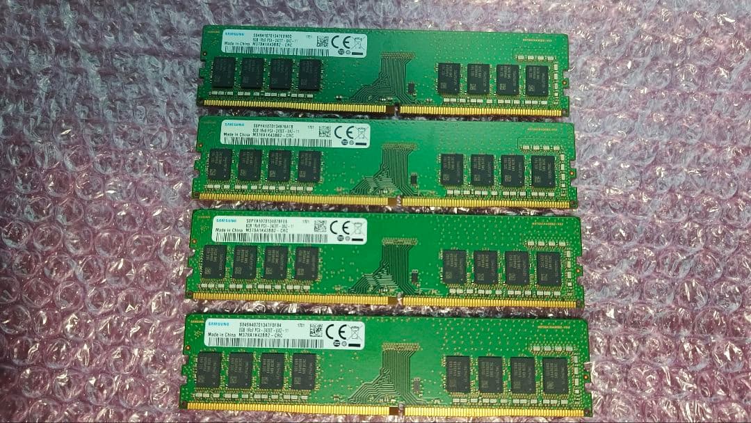 DDR4 8GBx4枚 32GB pc4-2400 動作確認済み ⑥