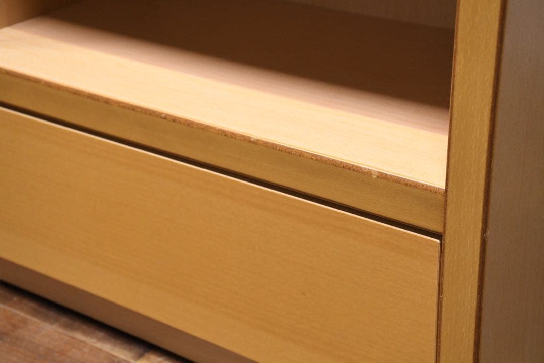 ECK84 生松工芸 セレノ オープン書棚 NA色 ブックシェルフ 本棚 引出し