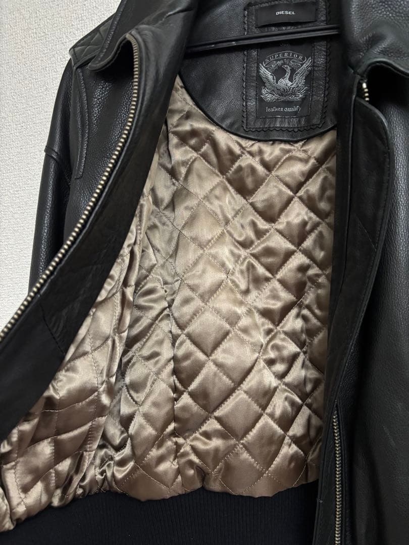 お値下げ⭐︎DIESELディーゼル シングルライダースジャケット⭐︎レザー牛革
