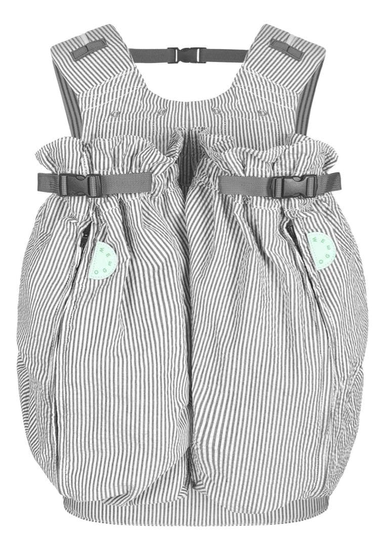 ウィーゴーツイン　双子用抱っこ紐　シアサッカー・グレイ