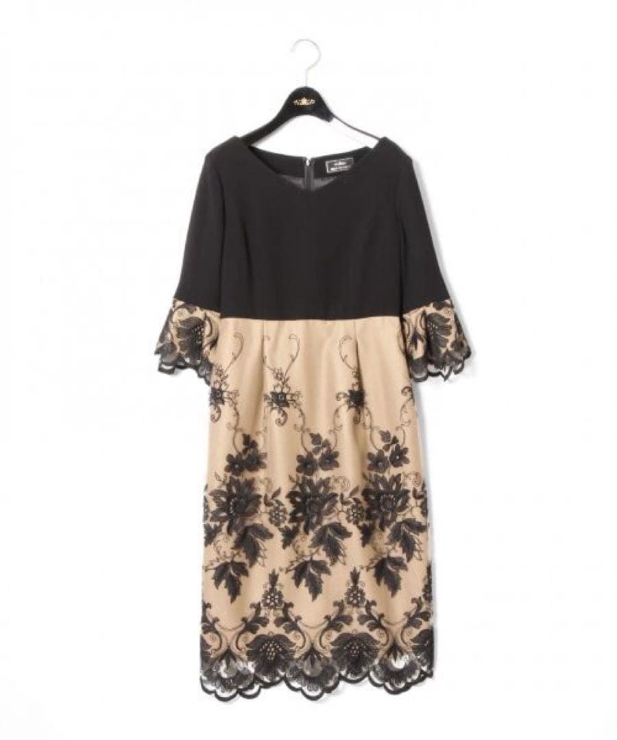 ★極美品★グレースコンチネンタル ダイアグラムタイト刺繍レースワンピース