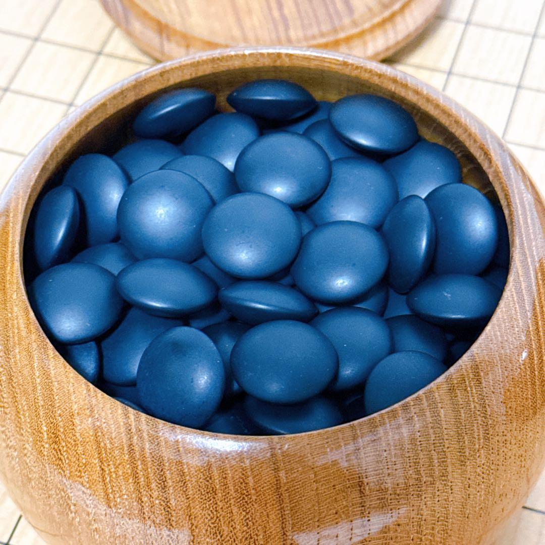 【美品】囲碁盤 へそ付 脚付き 6.5寸 蛤碁石 那智黒碁石 本榧