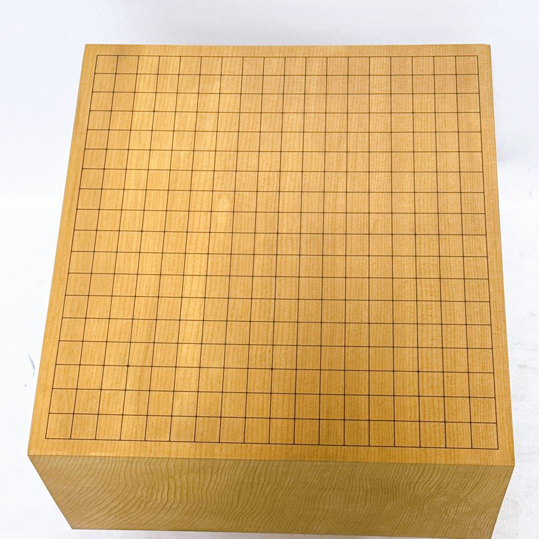 【美品】囲碁盤 へそ付 脚付き 6.5寸 蛤碁石 那智黒碁石 本榧