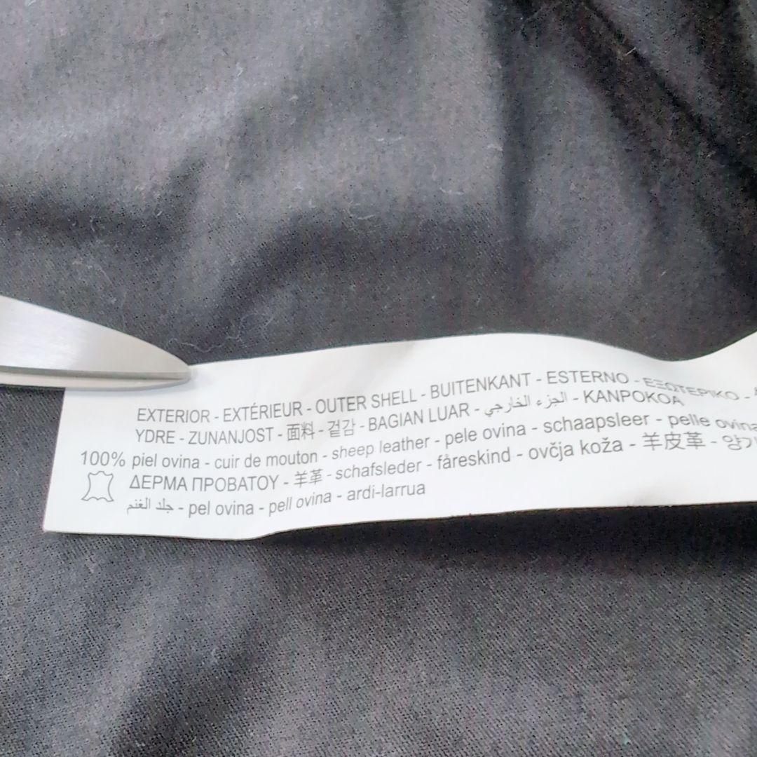 【美品】ZARA　ザラ　ダブルライダース　本革　特大　XL　黒　シープレザー