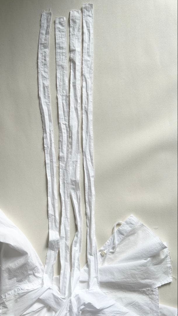 リボンテープ欠品 midorikawa ミドリカワ コットン ホワイトシャツ