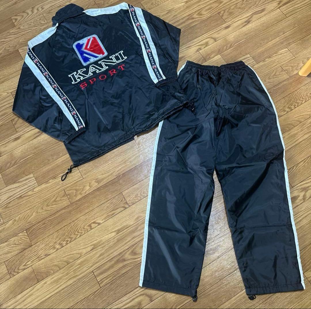 KARL KANI カールカナイ　ナイロン　セットアップ　L 黒
