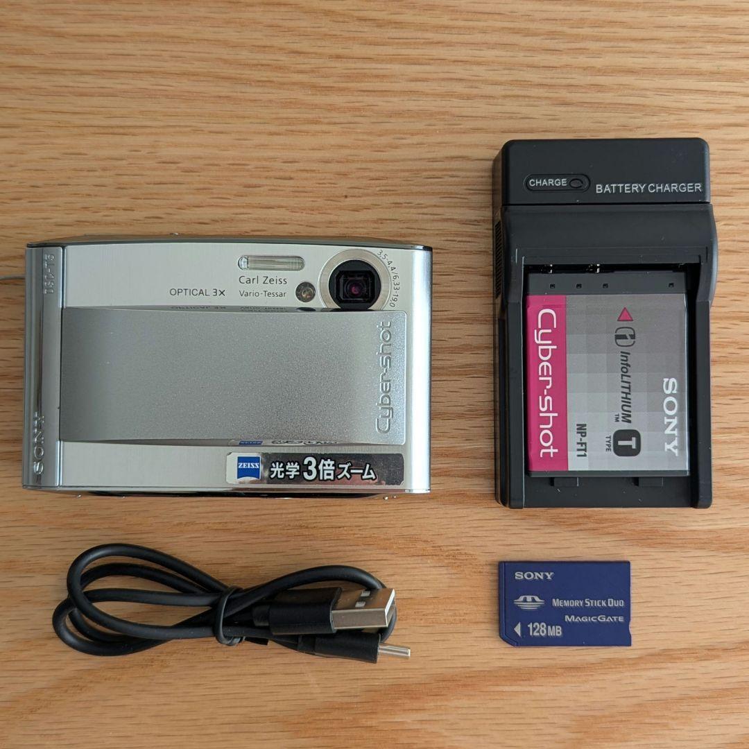 【動作品】美品 Sony Cyber-shot DSC-T5 シルバー デジカメ
