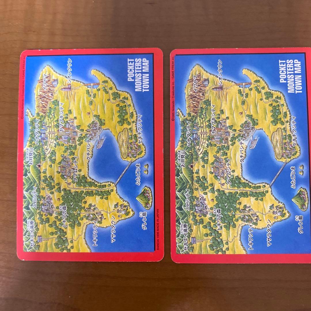 リビドーポケットモンスター 赤・青 タウンマップ　カードダス