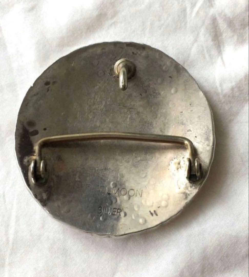 ビンテージ　REDMOON　シルバー　バックル　SILVER　たたき　鎚目