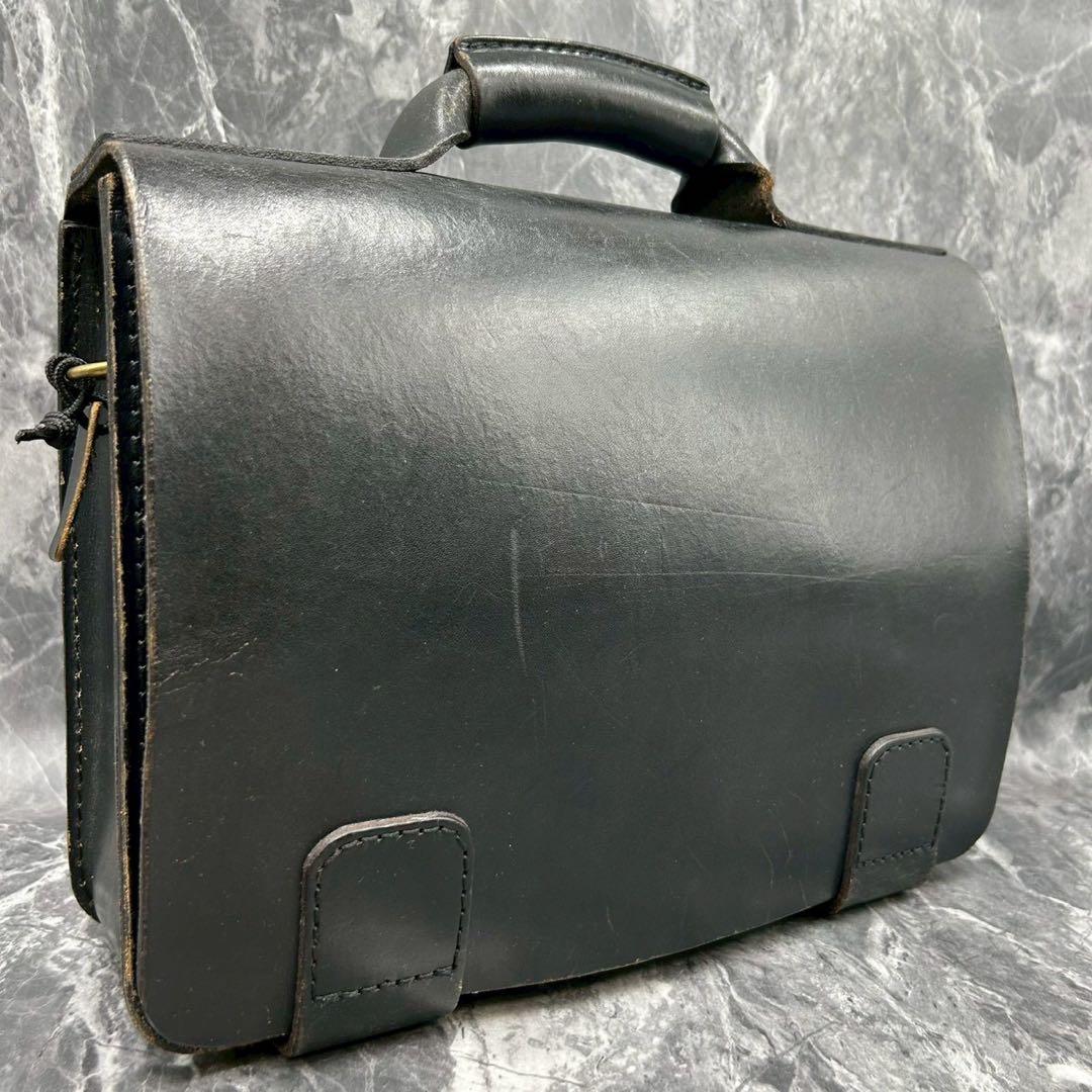 と*皮様 希少■HELZ ビジネスバッグ　ブリーフケース　本革　ブラック　黒