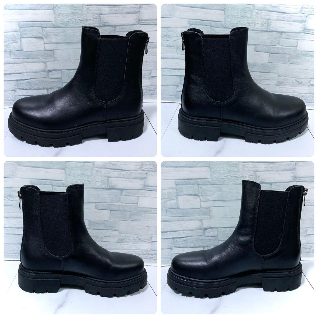 極美品 REMME レメ サイドゴアブーツ 厚底 バックジップ 本革 黒 39