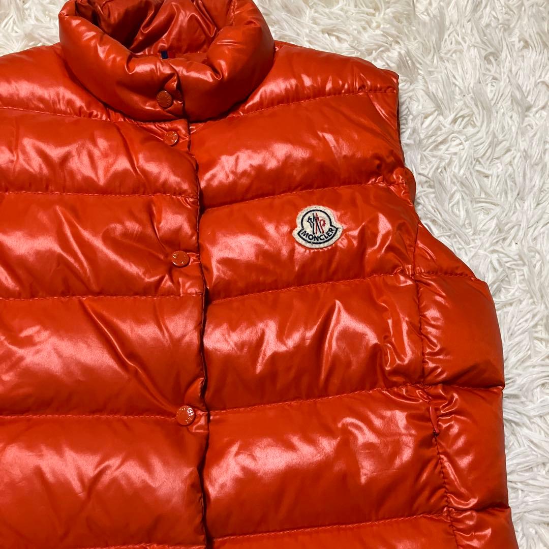 MONCLER モンクレール オレンジ ダウンベスト サイズ1 M相当 正規品