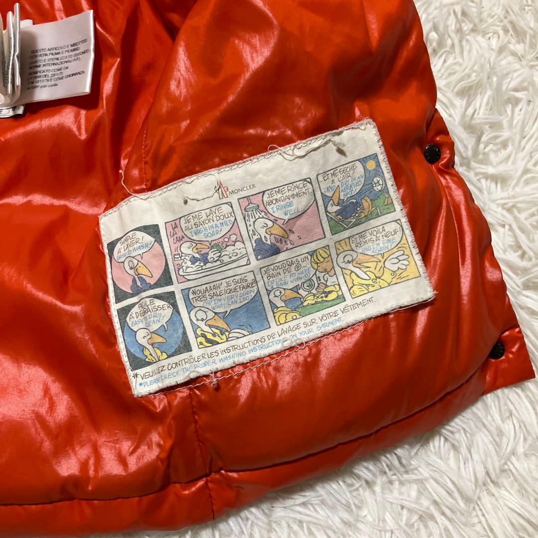 MONCLER モンクレール オレンジ ダウンベスト サイズ1 M相当 正規品