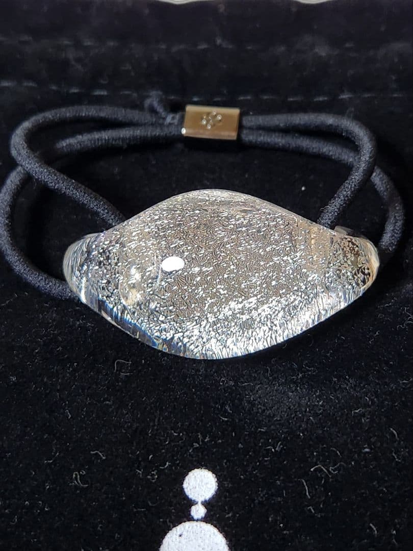 u*)様 コレットマルーフ グラスポニー クリアシルバー箔　美品