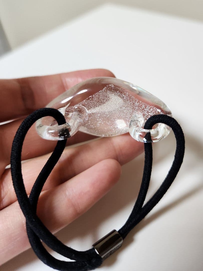 u*)様 コレットマルーフ グラスポニー クリアシルバー箔　美品