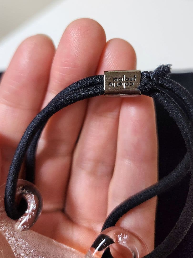 u*)様 コレットマルーフ グラスポニー クリアシルバー箔　美品