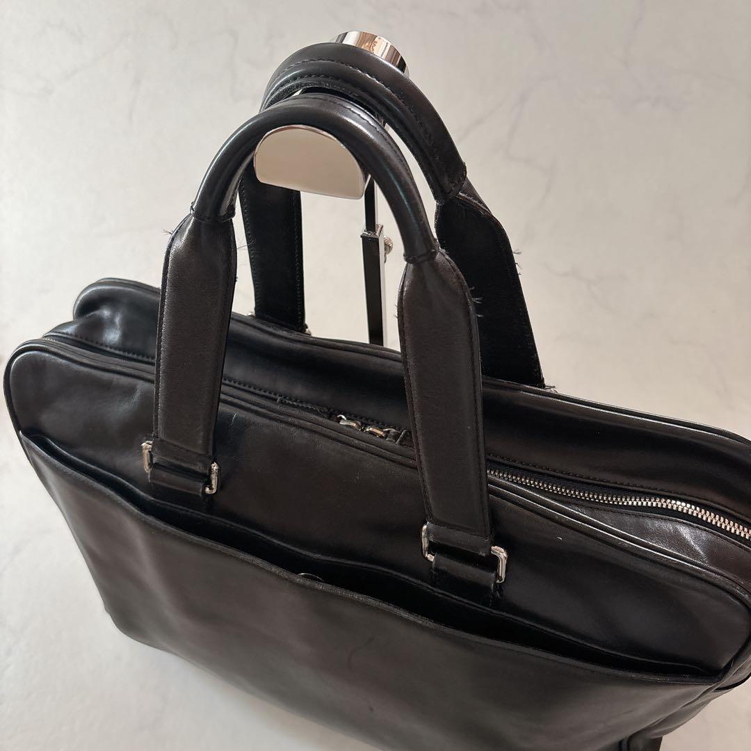COACH 黒 レザー ビジネスバッグ 2way ブリーフケース