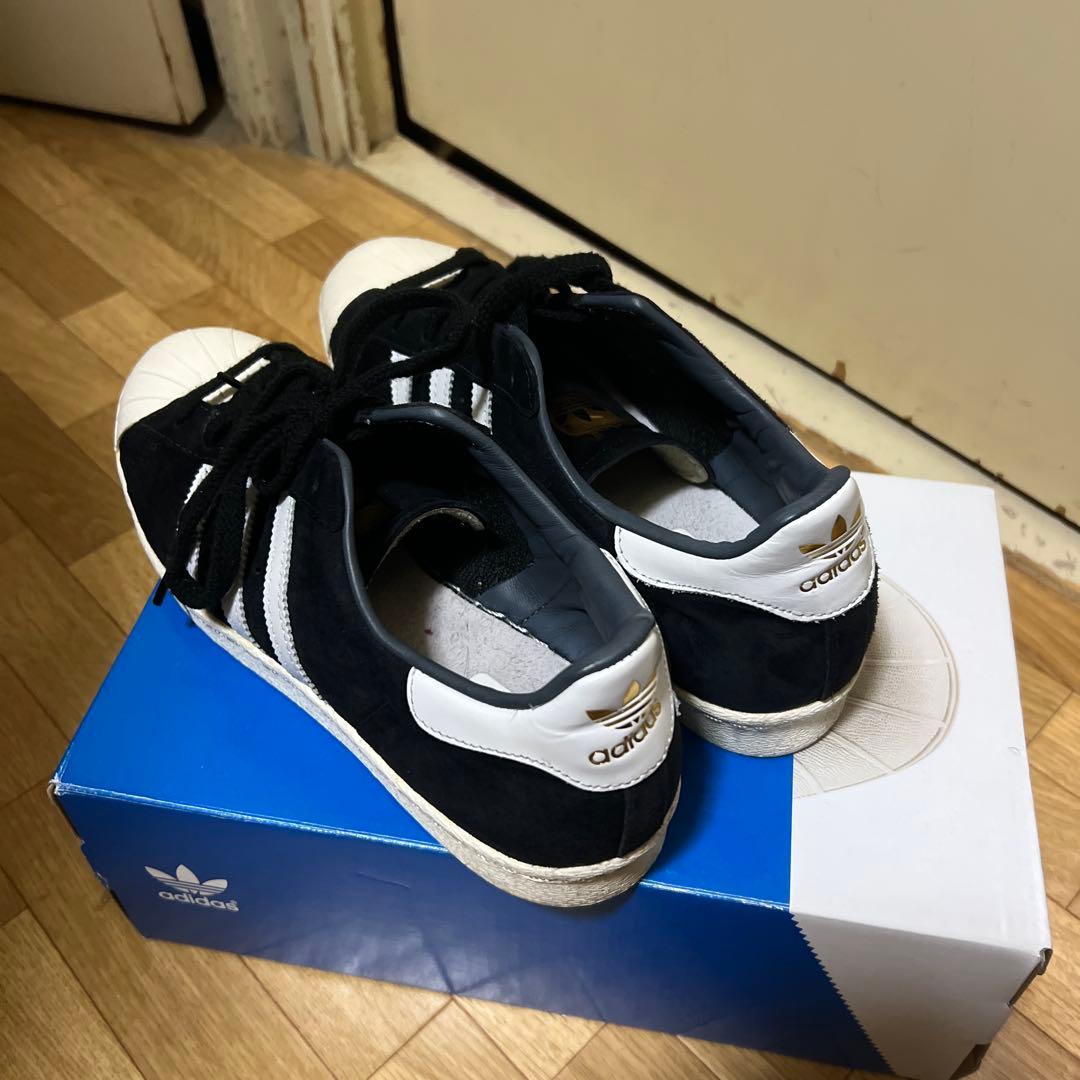 アディダス　スーパースター　白トゥー　キンベロ 白黒　27.5 タグ　箱付き