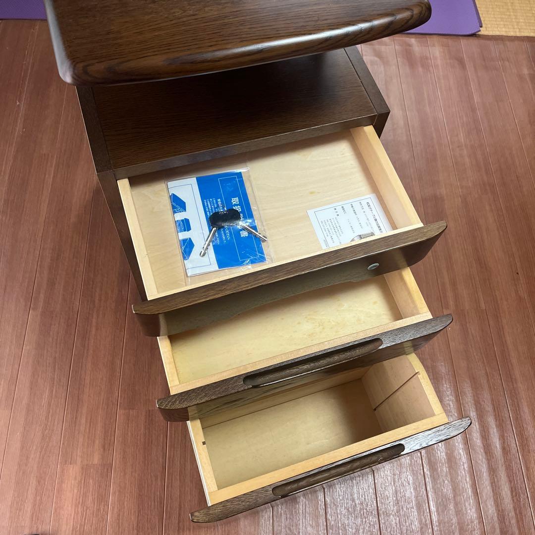 【２/２】カリモク学習机＋サイドワゴン（高さ奥行可変式）２点セット