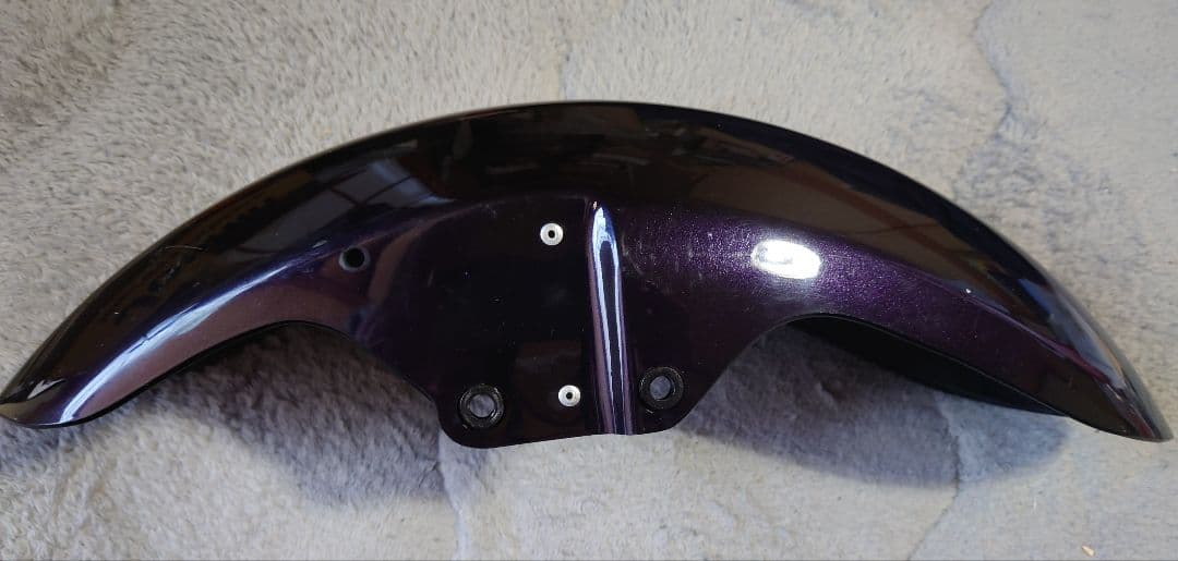 貴重ゼファー400フロントフェンダー純正色パープリッシュブラックマイカ当時物