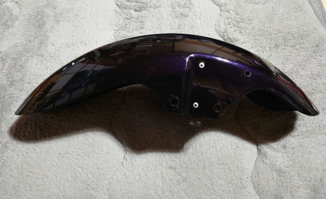 貴重ゼファー400フロントフェンダー純正色パープリッシュブラックマイカ当時物