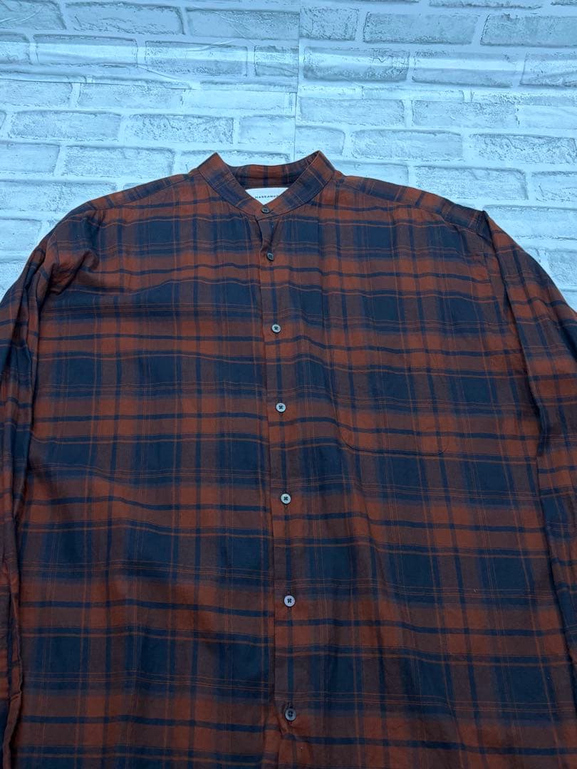 トップス MARKAWARE COMFORT FIT BAND COLLAR SHIRT