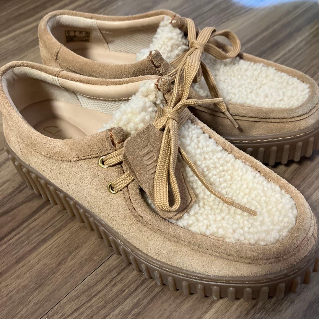 【美品】クラークス　モコモコ　ローファー