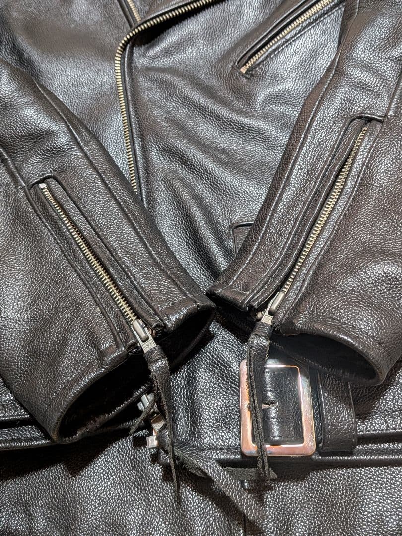 FREE BEE ブラック 牛革ジャケット L〜XL (表示LW)