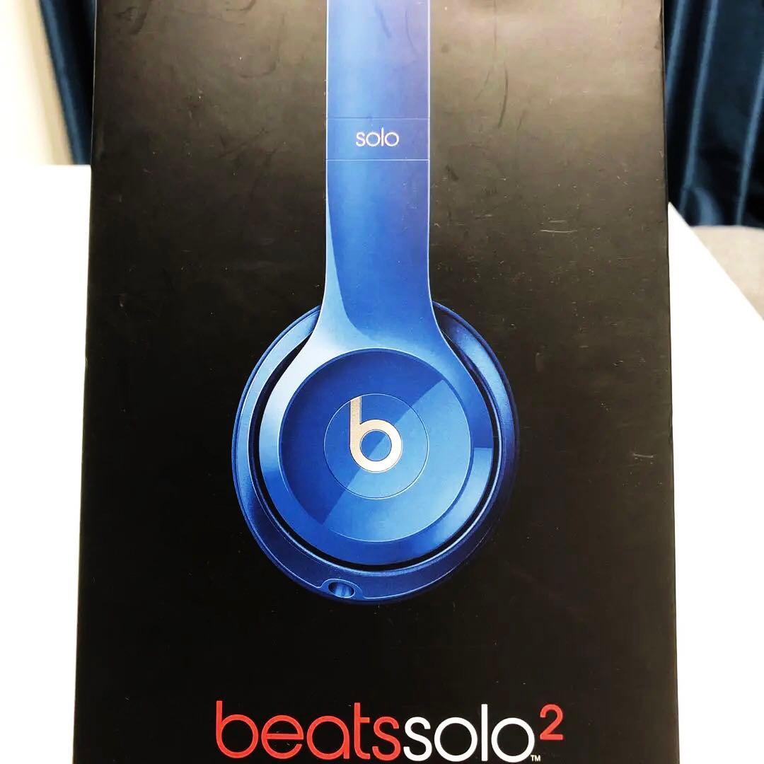 beats solo2 青 ヘッドホン