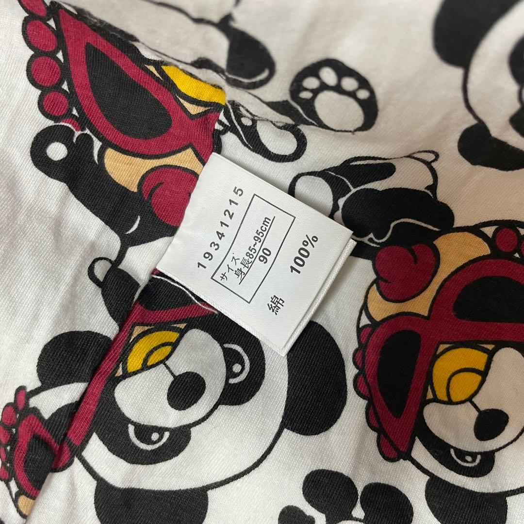 り*ん様 パンダミニロンパース 90 フリース生地