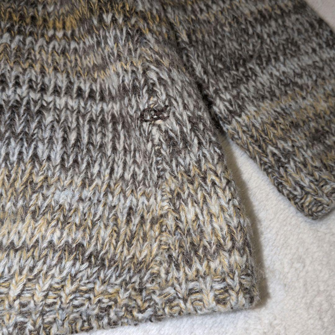 45R　花柄刺繍　ニット　グラデーション　アルパカ混