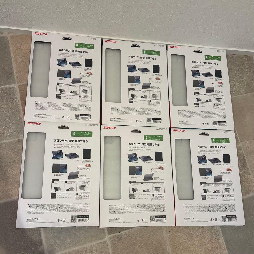 【新品6個BUFFALOiPadPro12.9インチレザーケース （第4世代黒