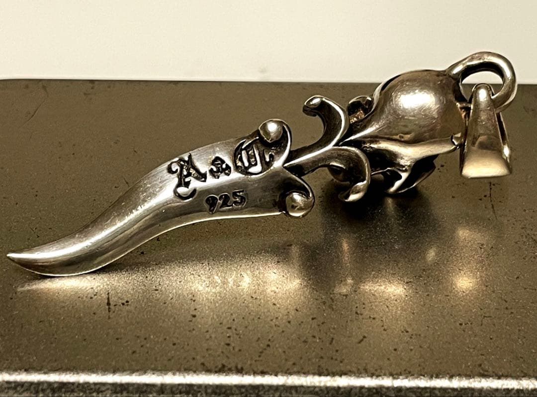 【週末限定値下げ】スカル クロー ネックレス トップ 925 A&G