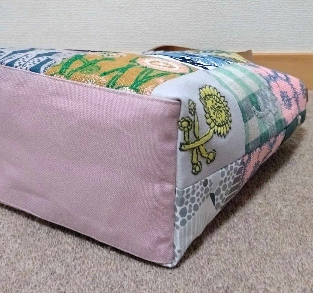 Yorimiciミナペルホネントートバッグ 両面パッチワークハンドメイド