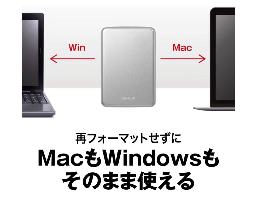 新品　BUFFALO HD-PUS2.0DU3-SVD 2TB ポータブルHDD