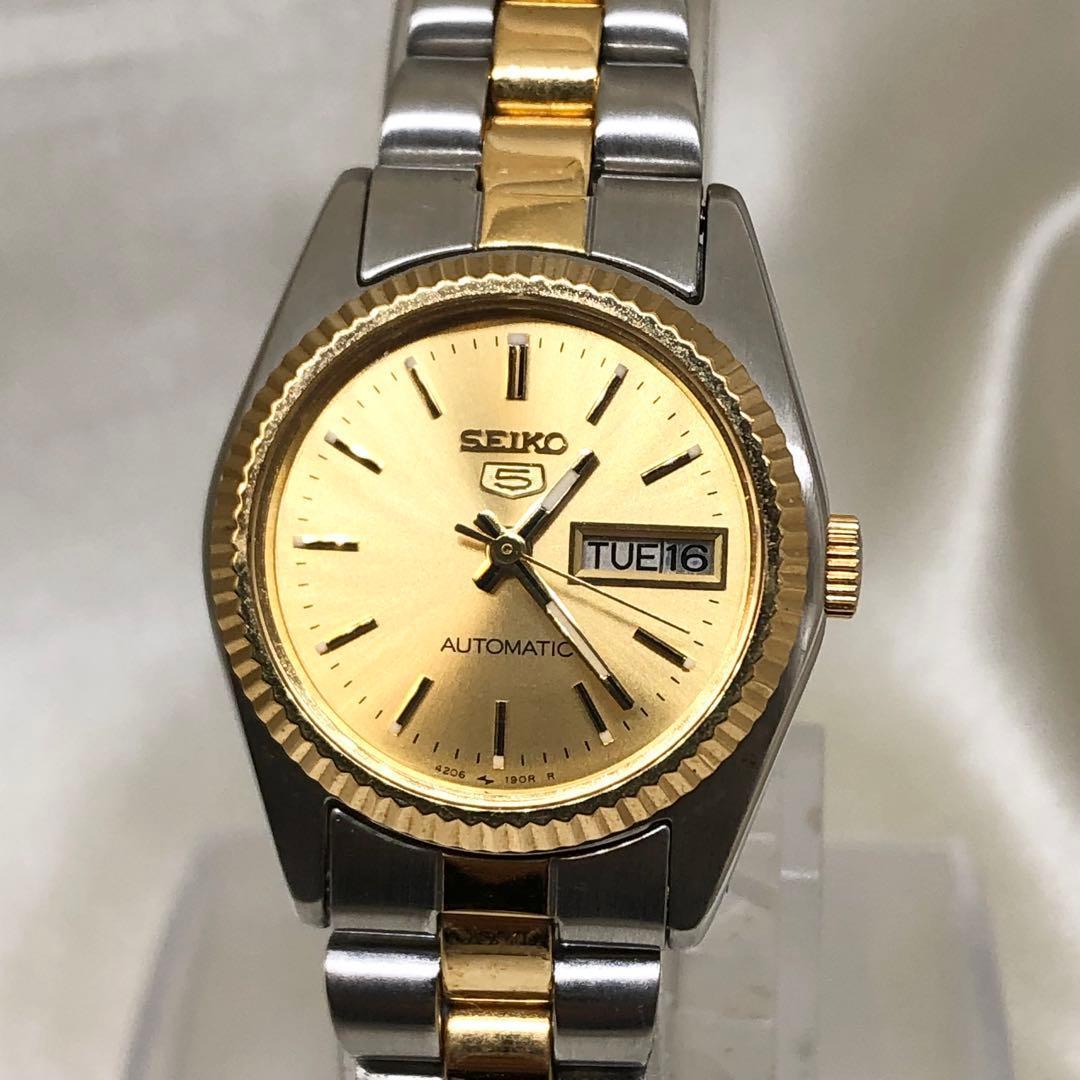 【稼働品】SEIKOセイコー5 自動巻き　腕時計　4206-0510 デイト