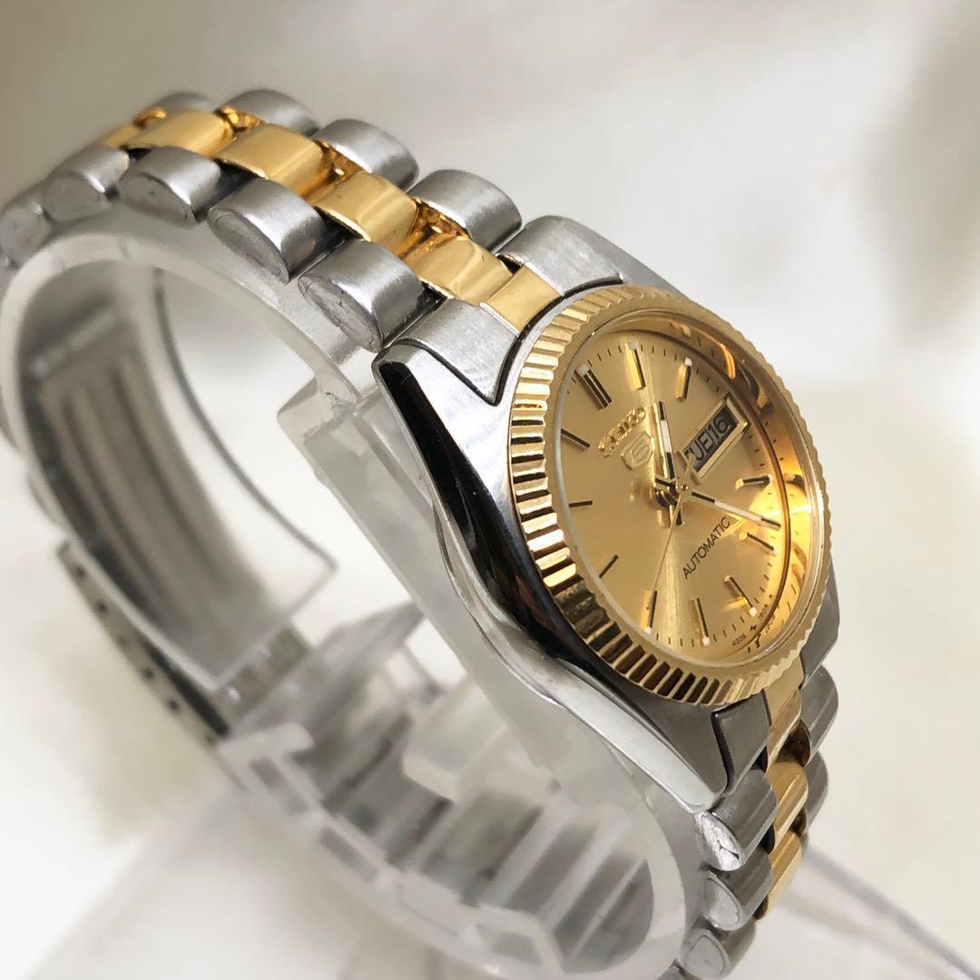 【稼働品】SEIKOセイコー5 自動巻き　腕時計　4206-0510 デイト