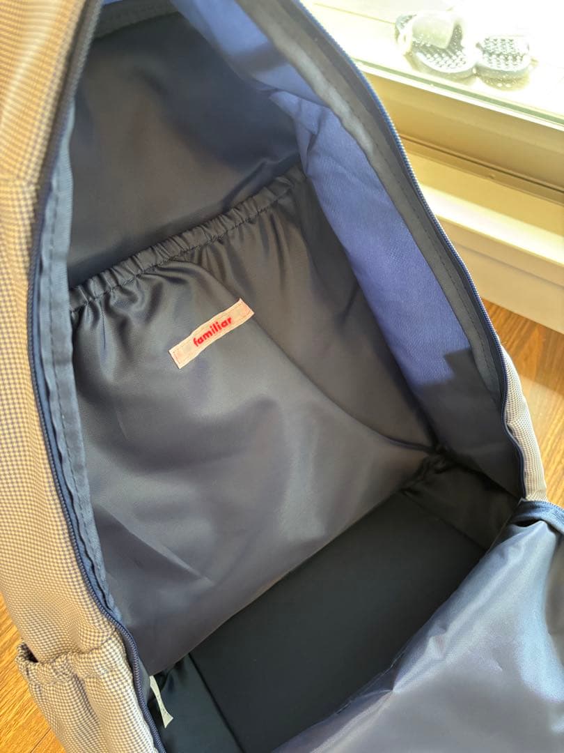 【新品未使用】familiarチェック柄 リュック