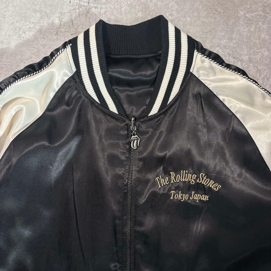 5 ジャックローズ×ローリングストーンズ 刺繍 スカジャン リバーシブル XL