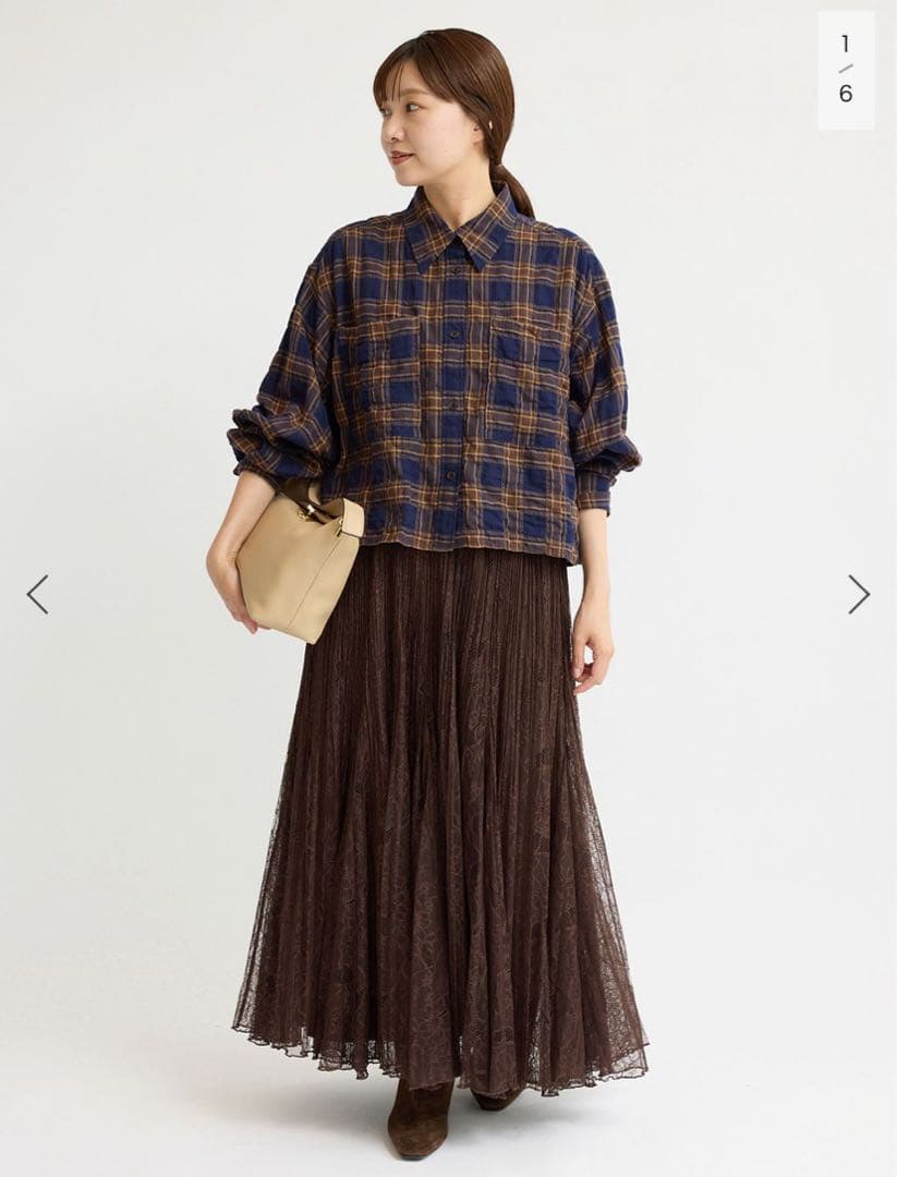 今期IENA★レースプリーツスカート