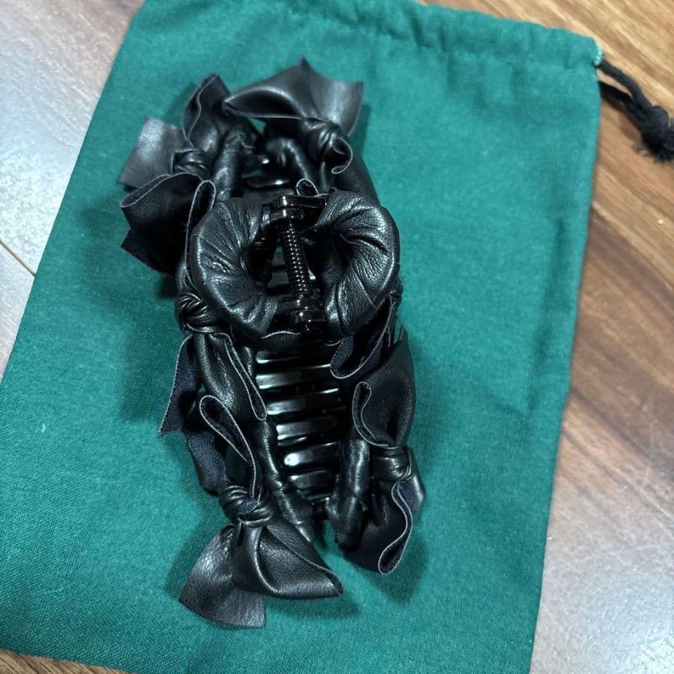 TRESSE レザーRUBAN リボンヘアクリップ